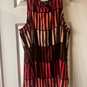 Apt. 9 Black and Red Striped Blouse